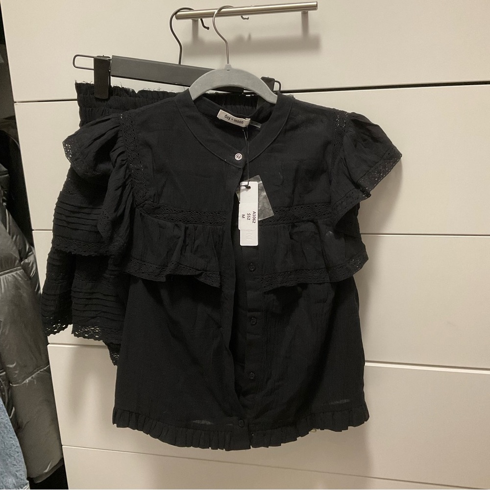 Black Skirt and Blouse Set